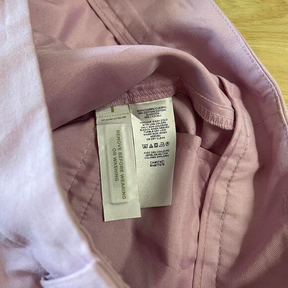 Ann Taylor pants chinos slacks women's 8 violet pink purple deep cuffs - Picture 8 of 14